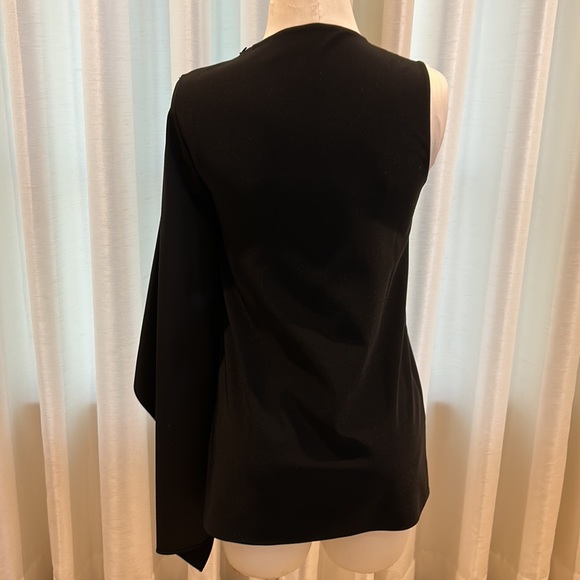 Rosetta Getty black top with asymmetrical cape sleeve size 0 - Picture 5 of 9